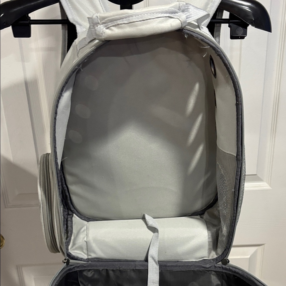 White Pet Carrier Backpack - Picture 2 of 11